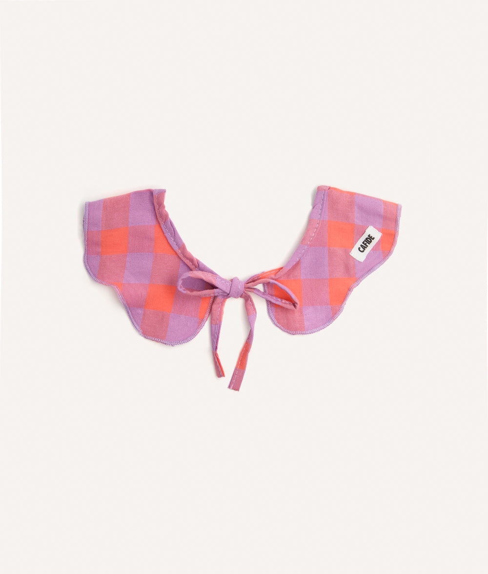 Bandana Estilo Cuello Perro Diseño Vichy Violeta, Lola