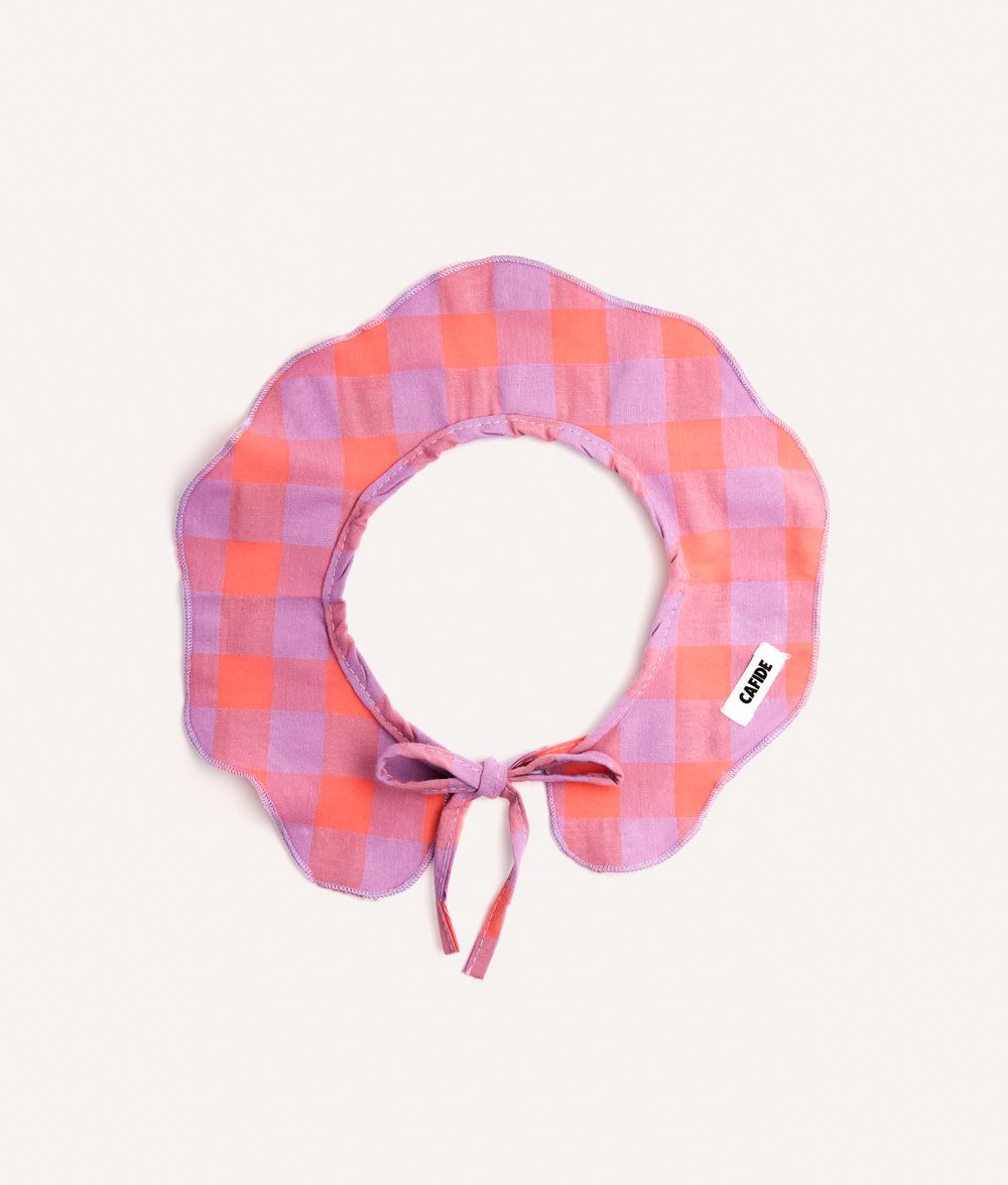 Bandana Estilo Cuello Perro Diseño Vichy Violeta, Lola