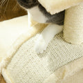 Arbre à chat arbre à grimper griffoir pour chat hauteur 72 cm balle suspendue crème